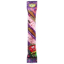 Millions tube de bonbons goût Framboise 60 Gr