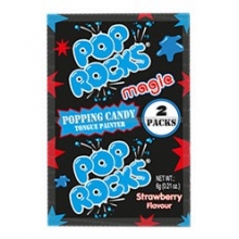 Pop Rocks Sucre pétillant goût Fraise tâche langue 6 Gr