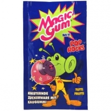 Pop Rocks Magic Gum Sucre pétillant goût Tutti frutti 7 Gr